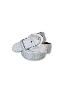 Silbergift Damen Ledergürtel, weiß, casual,modisch, Gr. 90, unifarben, Rindsleder, Gürtel, mit silberfarbener Schließe