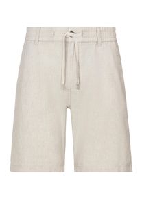 BOSS Orange Herren Shorts "Tapered DS", beige, casual, Gr. 38, unifarben, Web, Obermaterial: 64% Leinen, 36% Polyester, Hosen, mit Kordelzug