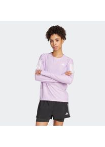Damen Laufshirt "OTR B LS"powder plum, sportlich, Gr. XS, adidas Performance, Obermaterial: 86% Polyester, 14% Elasthan, Shirts