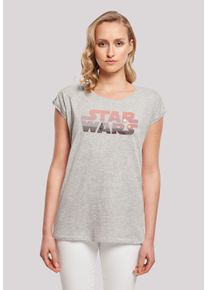 F4NT4STIC Damen T-Shirt "Star Wars Tatooine Logo", grau, casual, Gr. XXXL, Obermaterial: 100% Baumwolle, Shirts, Print