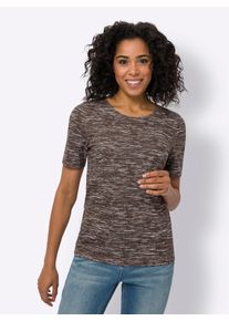 Classic Basics Damen Rundhalsshirt "Shirt", schwarz, Gr. 50, gemustert, mehrfarbig, 100% Baumwolle, Shirts