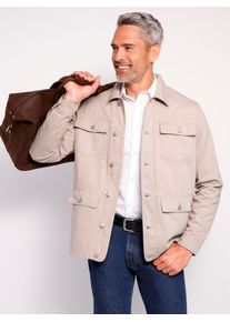 CLASSIC Herren Langjacke, beige, Gr. 58, unifarben, 100% Baumwolle, Jacken