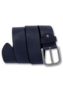 Bernd Götz BERND GÖTZ Damen Ledergürtel, blau, casual,modisch, Gr. 95, unifarben, Leder, Gürtel, mit silberfarbener Schließe
