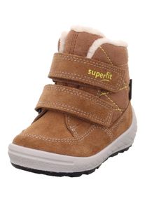 Superfit Kinder Winterboots "GROOVY 2.0 WMS: Mittel", Gr. 23, braun, Veloursleder, Polyester, casual, Schuhe, Snowboots mit GORE-TEX, Größenschablone