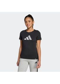 Kinder T-Shirt "JG GLAM T", schwarz, sportlich, Gr. 134, adidas Sportswear, Obermaterial: 100% Baumwolle, Shirts