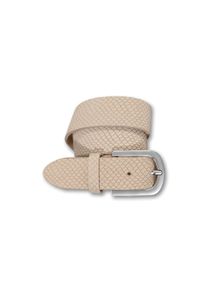 Silbergift Damen Ledergürtel, beige, feminin,modisch,casual,klassisch, Gr. 105, unifarben, Rindsleder, Gürtel, mit Reptilien-Prägung