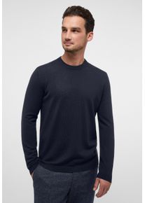 Eterna Herren Strickpullover "REGULAR FIT", blau, casual, Gr. L, 100% Wolle (Merino), Pullover