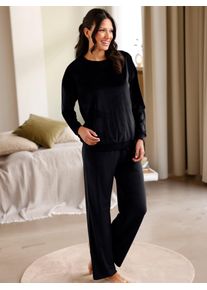 Damen Rundhalsshirt "Freizeitshirt", schwarz, Gr. 50, unifarben, 95% Polyester, 5% Elasthan, Shirts