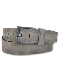 Bernd Götz BERND GÖTZ Damen Ledergürtel, grau, casual,modisch, Gr. 80, unifarben, genarbt, Leder, Gürtel, mit Airbrushkante