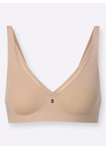 Damen Minimizer-BH, Gr. 90, beige, 70% Polyamid, 29% Elasthan, 1% Polyester, BHs