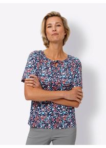 Classic Basics Damen T-Shirt "Kurzarm-Shirt", bunt, Gr. 54, gemustert, mehrfarbig, geblümt, 100% Baumwolle, Shirts