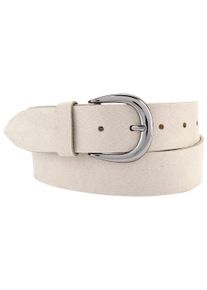 Bernd Götz BERND GÖTZ Damen Ledergürtel, beige, casual,modisch, Gr. 100, Leder, Gürtel, mit silberfarbener Schließe