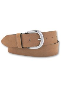 Bernd Götz BERND GÖTZ Damen Ledergürtel, braun, casual,modisch, Gr. 90, unifarben, Leder, Gürtel, mit silberfarbener Schließe