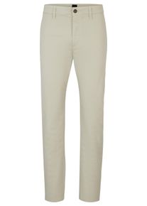 BOSS Orange Herren Chinohose "tapered", beige, casual, Gr. 33, unifarben, Web, Obermaterial: 97% Baumwolle, 3% Elasthan, Hosen, mit BOSS Logo hinten