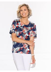 Classic Basics Damen Kurzarmshirt "Kurzarm-Shirt", bunt, Gr. 54, gemustert, bedruckt, mehrfarbig, 100% Baumwolle, Shirts