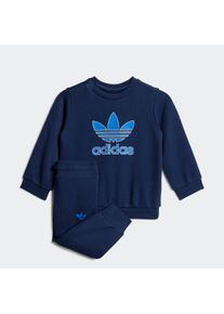 Kinder Trainingsanzug "CREW SET"night indigo, blau, sportlich, Gr. 74, adidas originals, Obermaterial: 70% Baumwolle, 30% Polyester, Sportanzüge
