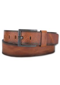Bernd Götz BERND GÖTZ Damen Ledergürtel, braun, casual,modisch, Gr. 80, unifarben, genarbt, Leder, Gürtel, mit Airbrushkante
