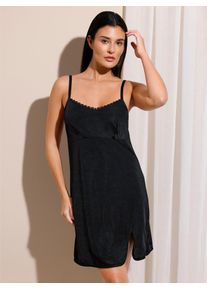 Damen Unterkleid "Unterkleid", Gr. 40, schwarz, 71% Viskose, 10% Elasthan, 10% Polyamid, 9% Polyester, unifarben, Kleider