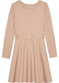 Mädchen Skaterkleid "Ls Logo Tape Punto Dress"spanish villa, casual, Gr. 6, Calvin Klein Jeans, Jersey, Obermaterial: 66% Viskose, 30% Polyamid, 4%