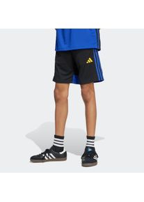 Kinder Trainingsshorts "TIRO ES SHO Y"schwarz, semi lucid blau, crew gelb, sportlich, Gr. 176, adidas Performance, Obermaterial: 100% Polyester, Hosen