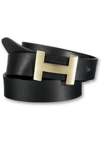 Silbergift Damen Koppelgürtel, schwarz, casual,elegant,feminin,klassisch,festlich,modisch, Gr. 90, unifarben, Rindsleder, Gürtel, mit grafischer