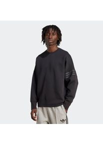 Herren Sweatshirt "NC LS OS CREW", schwarz, sportlich, Gr. M, adidas originals, Obermaterial: 53% Baumwolle, 47% Polyester, Sweatshirts