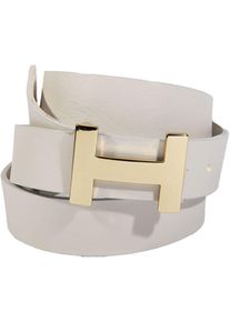 Silbergift Damen Koppelgürtel, beige, casual,elegant,feminin,klassisch,festlich,modisch, Gr. 90, unifarben, Rindsleder, Gürtel, mit grafischer