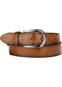 Bernd Götz BERND GÖTZ Damen Ledergürtel, braun, casual,modisch, Gr. 80, unifarben, leicht glänzend, Rindsleder, Gürtel, mit silberfarbener Schließe