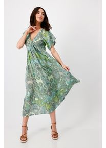 monari Damen Maxikleid "Kleid Paisleydruck allover"bamboo gemustert, modisch, Gr. 36, gemustert, Paisley, mehrfarbig, Web, Obermaterial: 100%