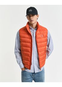 Gant Herren Steppweste "LIGHT DOWN VEST"deep orange, casual, Gr. 4XL, Web, Obermaterial: 100% Polyester. Futter: 100% Polyester, Westen, Stehkragen,