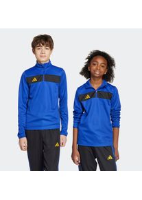 Kinder Trainingsshirt "TIRO ES TOP Y"semi lucid blau, schwarz, crew gelb, sportlich, Gr. 176, adidas Performance, Obermaterial: 100% Polyester, Shirts