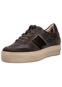 Paul Green Damen Sneaker "Paul Green Sneaker Veloursleder", Gr. 41braun lack, Veloursleder, casual, Schuhe