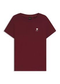 BOSS Orange Damen T-Shirt "Esogo Premium Damenmode"rot 603, casual, Gr. XS, unifarben, Jersey, Obermaterial: 100% Baumwolle, Shirts, mit Artwork auf