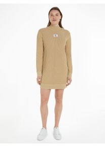 Calvin Klein Jeans Strickkleid »WASHED MONOLOGO SWEATER DRESS«, mit Stehkragen