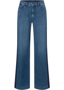 MAC Damen Weite Jeans "PURE galloon"soft navy blau, casual, Gr. 46, unifarben, Denim/Jeans, Obermaterial: 98% Baumwolle, 2% Elasthan, Jeans, im