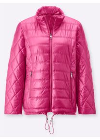 sheego Gro&szlig;e Gr&ouml;&szlig;en Steppjacke mit Tunnelzug am Saum, fuchsia, Gr&ouml;&szlig;e 50 - Damen