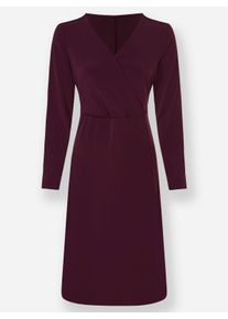 sheego Gro&szlig;e Gr&ouml;&szlig;en Jerseykleid mit Raffungen, burgund, Gr&ouml;&szlig;e 52 - Damen