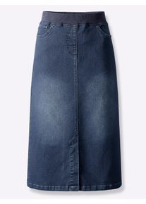 sheego Gro&szlig;e Gr&ouml;&szlig;en Jeansrock in Schlupfform, dark blue, Gr&ouml;&szlig;e 23 - Damen