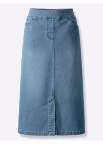 sheego Große Größen Jeansrock in Schlupfform, blue-bleached, Größe 23 - Damen