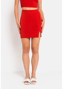 LSCN BY LASCANA Minirock rot Gr. 34 für Damen. Figurbetont. Nachhaltig.