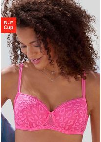 Vivance Schalen-BH pink Gr. 80B. Mit Schmuckelement, Schleife, Spitze. Mit Bügel. Nachhaltig.
