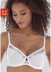 Vivance T-Shirt-BH weiß Gr. 70C. Mit Spitze, Mesheinsatz, Schmuckstein, Schleife. Mit Bügel. Nachhaltig.