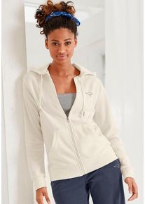 Kangaroos Sweatjacke weiß Gr. 40/42 für Damen. Mit Logodruck. Nachhaltig.