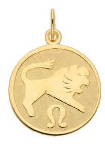 Adelia´s ADELIA ́S Damen Ketten-Anhänger "333 Gold Sternzeichen Anhänger Löwe Ø 16 mm", Löwe, Gold, gold, Gold, Schmuckanhänger, Goldschmuck für Damen & Herren