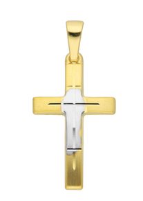 Adelia´s ADELIA ́S Damen Ketten-Anhänger "585 Gold Kreuz Anhänger", Gold, gold, Gold, Schmuckanhänger, Goldschmuck für Damen & Herren