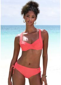 Lascana Damen Bügel-Bikini-Top "Lolo", orange, Gr. 36, unifarben, Recycling-Polyamid, Bikini-Oberteile, in modischer Schnittform