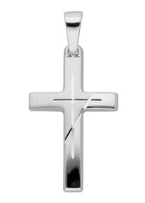 Adelia´s ADELIA ́S Damen Ketten-Anhänger "333 Weißgold Kreuz Anhänger", Gold, silber, Gold, Schmuckanhänger, Goldschmuck für Damen & Herren