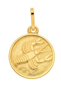 Adelia´s ADELIA ́S Damen Ketten-Anhänger "333 Gold Sternzeichen Anhänger Krebs Ø 11,8 mm", Krebs, Gold, gold, Gold, Schmuckanhänger, Goldschmuck für Damen &