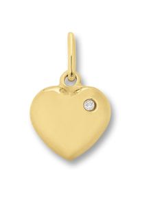 ONE ELEMENT Damen Ketten-Anhänger "Zirkonia Herz Herz Anhänger aus 333 Gelbgold", Gelbgold 333-Gold, gold, Gelbgold 333, Gold, Schmuckanhänger, ein