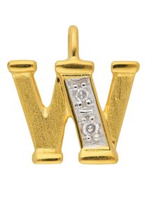 Adelia´s ADELIA ́S Damen Buchstaben-Anhänger "585 Gold Buchstabenanhänger", 0,02 ct VVS = sehr sehr kleine Einschlüsse W, Gold, gold, Gold, Schmuckanhänger,